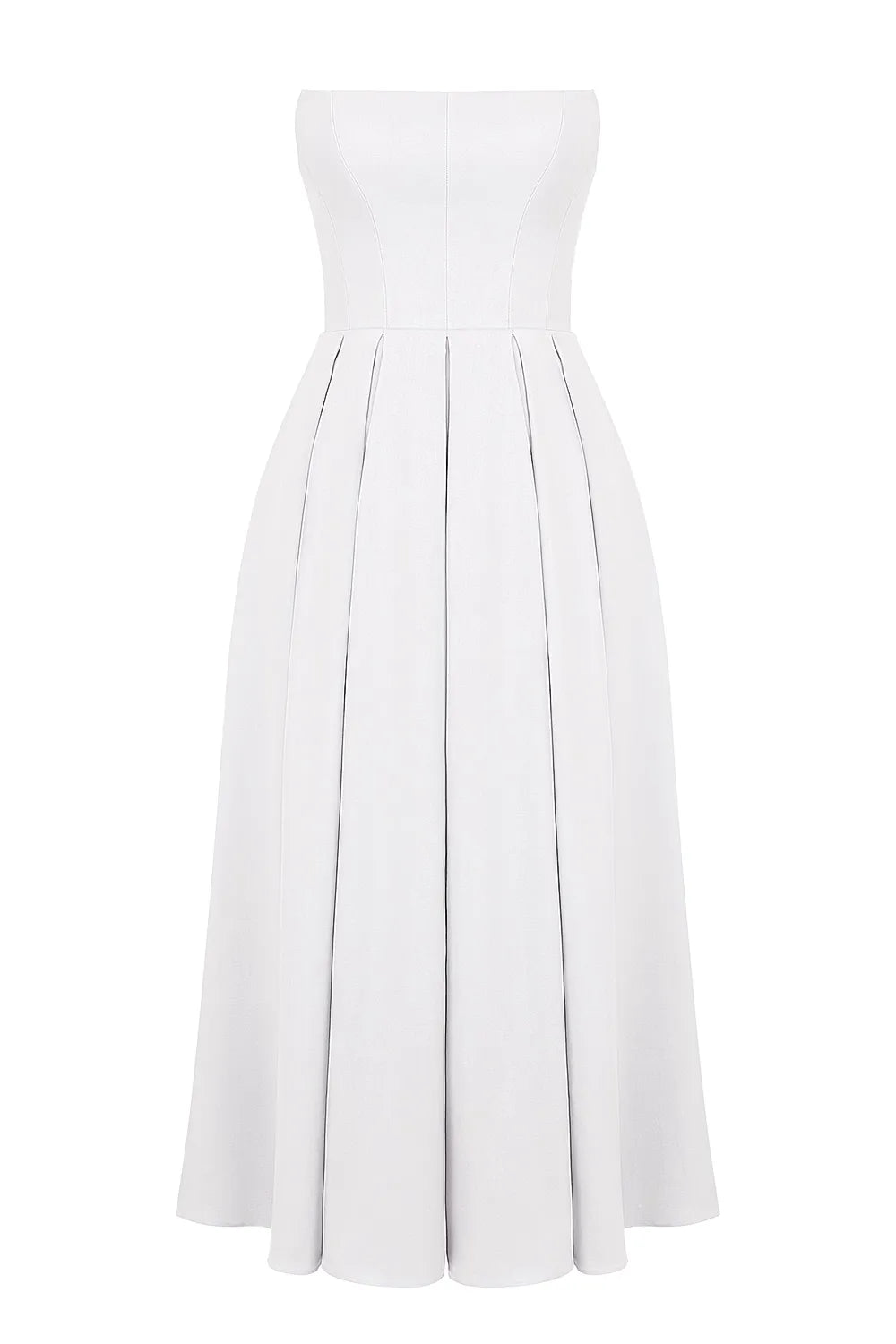 Vestido Midi sin Tirantes para Mujer - Modelo Audrey