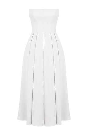 Vestido Midi sin Tirantes para Mujer - Modelo Audrey