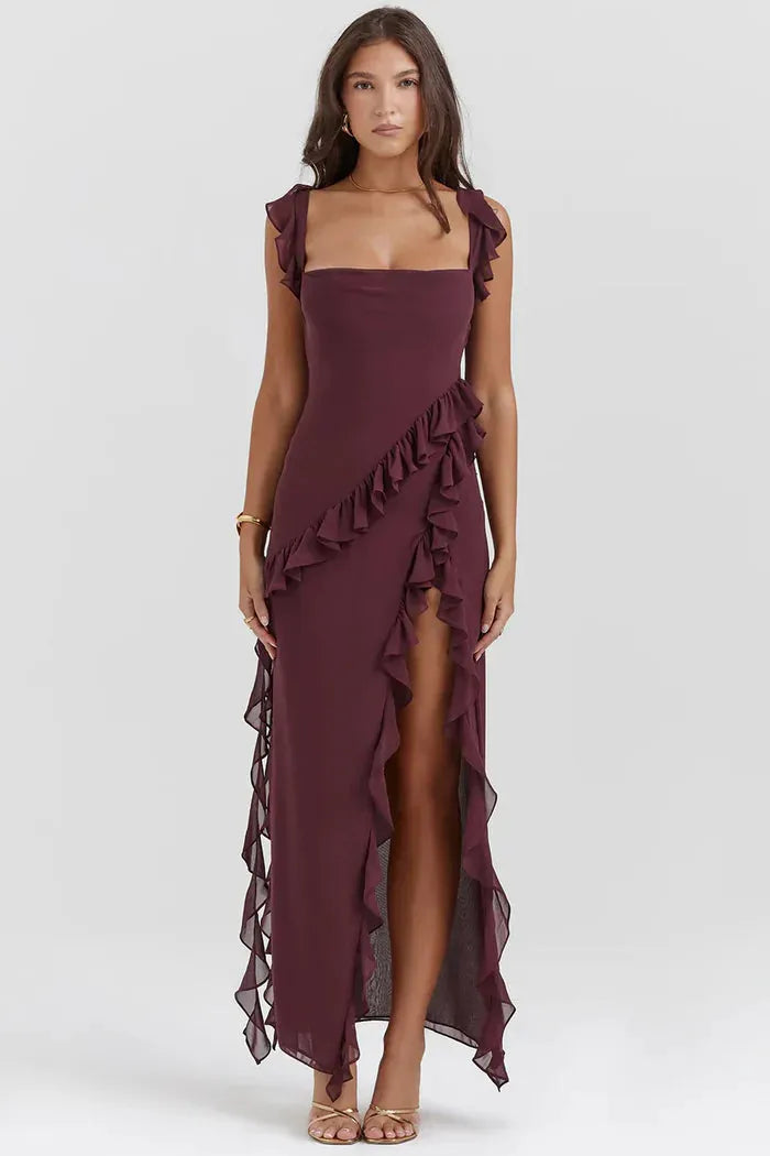 Vestido Largo con Abertura – Modelo Beatriz