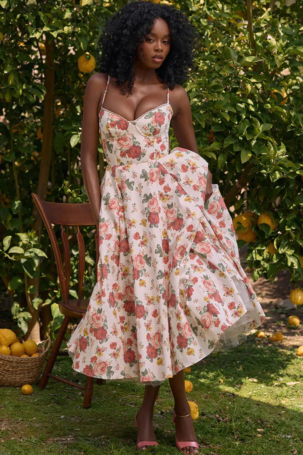 Vestido Midi Moldeador con Forro de Tul - Mademoiselle