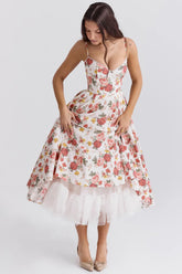 Vestido Midi Moldeador con Forro de Tul - Mademoiselle