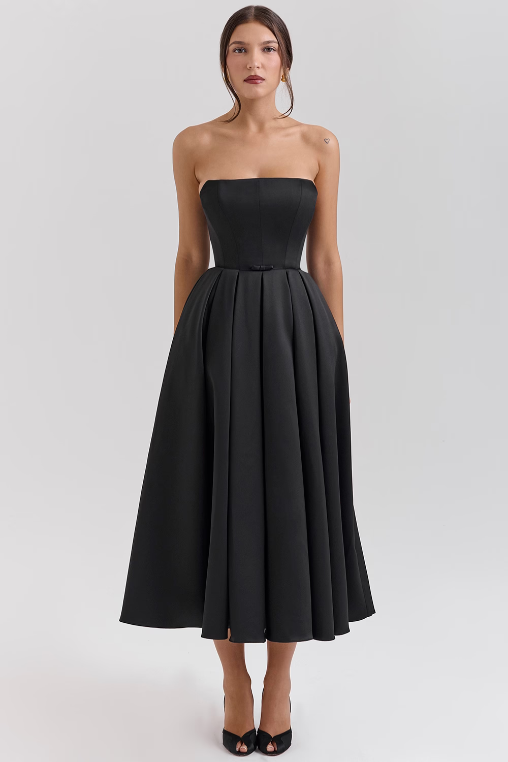 Vestido Midi sin Tirantes para Mujer - Modelo Audrey
