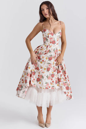 Vestido Midi Moldeador con Forro de Tul - Mademoiselle