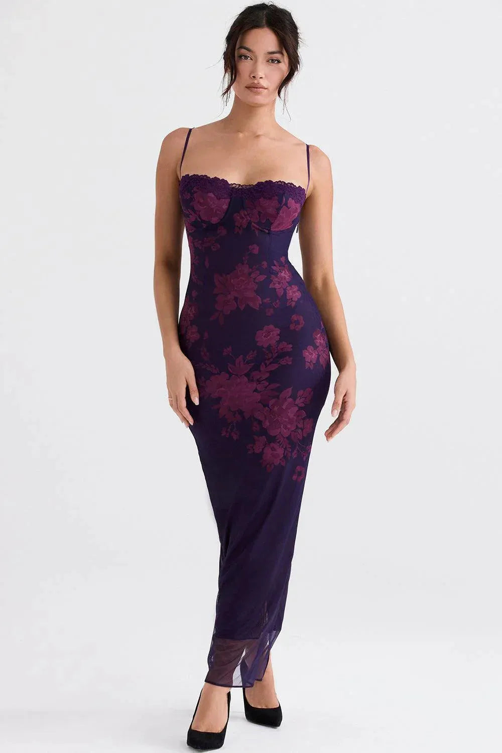 Vestido Largo Floral – Modelo Primrose Elegance