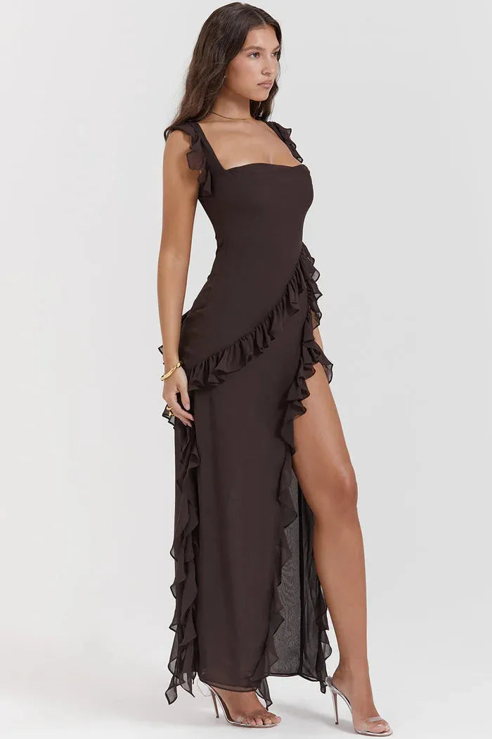 Vestido Largo con Abertura – Modelo Beatriz