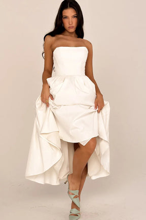 Vestido Midi sin Tirantes para Mujer - Modelo Audrey